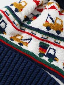 1-Piece Set Of Cute Knitted Car-Shaped Children's Wool Hats, Fleece-Lined And Thickened, Suitable For Boys And Girls, Perfect For Outdoor Wear And Everyday Warmth In Autumn And Winter. - Multicolor - View 6