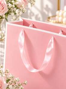 5pcs Handle Gift Bags, Shopping Bags - Gift Boxes - Packaging Boxes, Suitable For Birthday, Bridal Shower, Welcome Party, Etc., Multiple Colors Available, Halloween, Christmas, Perfect For Wedding, Bridesmaid - Multicolor - View 2