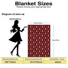 Christmas - Vintage Burgundy Background Christmas Tree Blanket, White & Green Cedar Snowflake Pattern, Skin-Friendly Flannel Throw, Christmas Gift For Living Room, Bed, Leisure - Burgundy - View 8