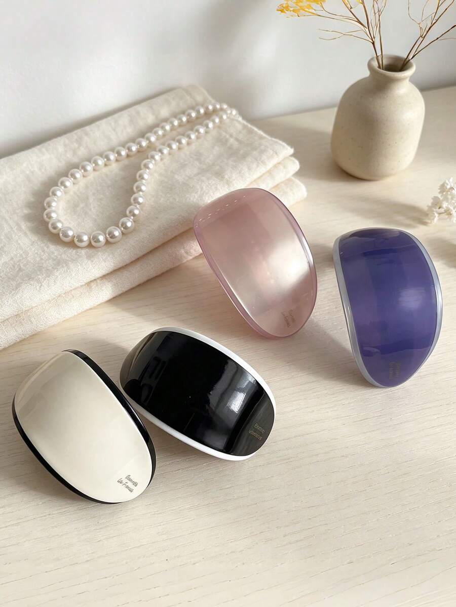 1pc Premium Curved Hair Clip For Women, Solid Color Ponytail Hair Accessory, Hair Tie Clip