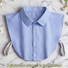 4/2/1 Pc Detachable Fake Collar, Unisex, Business Casual Versatile Sleeveless Dickey - Multicolor - View 19