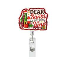 1 cái dây đeo thẻ xoay co rút Noel với thiết kế acrylic cây cà phê & người bánh gừng, quà tặng giá đỡ thẻ ID ngày lễ - Nhiều màu - Xem 18