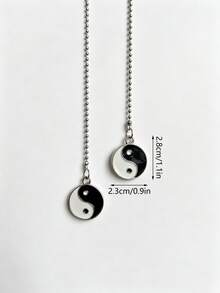 Tai Chi Yin Yang Car Rearview Mirror Hanging Ornament, New Chinese Style Car Interior Decoration Pendant - A - View 5