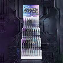 Cyber Future Neutral Pen, Metallic Texture, Cool CS Dual-Ball Concentrated Black Ink, Quick-Drying, Suitable For Students, Exams And Practice - Multicolor - View 3
