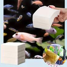 30/100片水族箱吸色墊，特殊材質可去除黃色與綠色水漬，水族過濾布，魚類廢物清除，淨水紙 - C-白色 - 查看 3