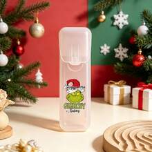 The Grinch 1pc Cute Christmas Themed Printed Portable Travel Storage Box - Toothpick, Floss, And Daily Organizer Storage Box, Compact And Convenient, Travel Storage Box, Mini Storage Box, Suitable For Christmas, Gift For Friends, Portable Container For Small Items - View 7