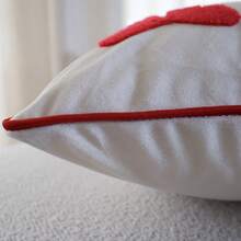 1件蝴蝶結糖果枕套，糖果蝴蝶結圖案刺繡，適合節日、冬季、聖誕裝飾，適用於客廳、沙發、臥室，不含枕芯 - 紅色蝴蝶結 - 查看 6