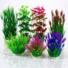1pc Green Artificial Aquarium Plant, Plastic Fake Fish Tank Grass Decoration With Weighted Base, 20cm Realistic Water Plant, Suitable For Fish Tank, Turtle Tank Landscape, Easy To Clean - Happy Aquarium - View 3