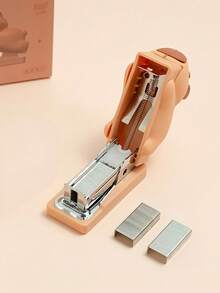 1 Set Stapler - Mini Doll Stapler 400pcs 24/6 Staples, Cartoon Bear Rabbit Duck Portable Animal Binder Cliper, Office Binding Tools, Back To School - Multicolor - View 9
