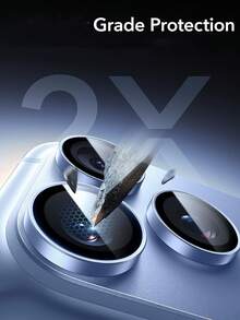 3片裝 [2026新款] 9H鋼化玻璃相機鏡頭保護膜，適用於 Duo/18 Pro Max/18 Pro，淺藍色，高清透明，防刮、防指紋、防裂、無氣泡，易安裝，可搭配手機殼使用，時尚女孩生日禮物 - 淺藍色 - 查看 2