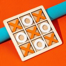 10pcs XO Tic Tac Toe Wooden Puzzle Toy Logic Thinking Training Two-Player Interactive Desktop Game Birthday Gift Holiday Gift Gift Halloween Gift Christmas Gift - Multicolor - View 11