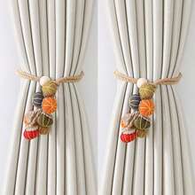 Handmade Fabric Cherry Curtain Tieback Rope, Cute Fruit Shape Window Curtain Holdback, Decorative Curtain Tie For Bedroom, Living Room, Farmhouse Home Window Decoration - Hawthorn Flower Lace-up - View 32