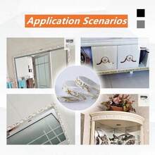 3D PVC Self-Adhesive Decorative Soft Lines Home Decor Soft Decorative Mirror Frame Border Self-Adhesive Decorative Strip Suitable For Bathroom Doors And Mirrors - A - View 9
