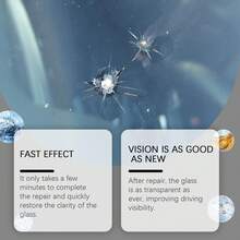 rayhong Glass Crack Repair Kit, Car Windshield Crack & Scratch Repair Adhesive, Fast Penetration Into Glass Cracks, Repairs Glass Surface In Short Time, Restores Clarity, Gift For Family And Friends - A - View 7