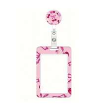 1pc 2D Fashionable Adjustable ID Badge Reel - Cherry Pattern Design, Durable Plastic, Pink For Nurses And Doctors Office Professionals, Professional Accessory, Workplace Identification, Decoration, Secure Attachment, Sturdy Construction - Multicolor - View 8
