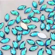 260 Rhinestone Akrilik AB Mengkilap, Ukuran 0,23 x 0,47 Inci, Bagian Belakang Datar, Cocok untuk Berbagai Proyek Pembuatan Perhiasan, Seni Kuku dan Kostum Pernikahan, Perlengkapan Scrapbook, Kerajinan Tangan - warna - View 18