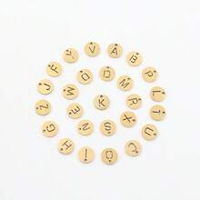 1pc Simple Fashion Round Initial Pendant Golden Stainless Steel Concentric Knot Chain Bracelets For Women - Yellow Gold - View 4