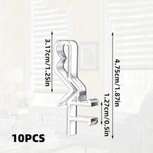 10/1pc Transparent Plastic Curtain Box Clip, Blind Installation Clip With Hidden Slot Design, Suitable For Wooden Blinds, Roller Blinds And Window Treatments Fasteners, Home Office Curtain Installation Accessories - Multicolor - View 8