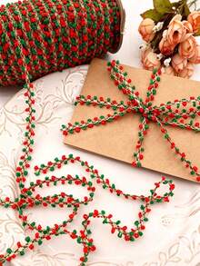 Red & Green Ribbon, 9m DIY Christmas Ribbon Rope, Christmas Decrations, Christmas Decor Home For Gift Wrapping, Crochet, Lace Making, Christmas Home Holiday Craft Projects - Multicolor - View 2