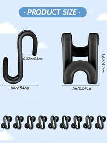 20pcs Hanger Connector Hooks, Heavy Duty Plastic Cascading Mini Hooks, Closet Space-Saving Storage Organizer, Multi-Functional Wardrobe Organization Accessories, Bathroom Accessories, Bathroom Tools, Back To School - Multicolor - View 5