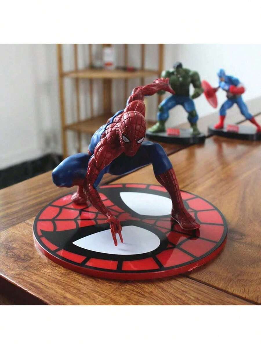 1pc Cartoon Hero PVC Figurine Model, With Base Cartoon Character Collection Ornament, Desktop Decoration, Birthday Gift, Theme Party Display Accessory, As A Birthday Gift, Easter, Holiday Party Gift. - Ornament - View 1
