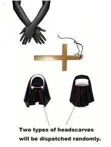 3pcs Halloween Costume Set, Suitable For Holidays, Parties, Halloween, Cosplay, Theme Parties. UHX8 - Multicolor - View 6