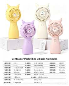 Abanico USB N73 caricatura portátil rec ventilador mano Mexico - 1 - Ver 3