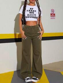 Women Jeans - Army Green - View 5