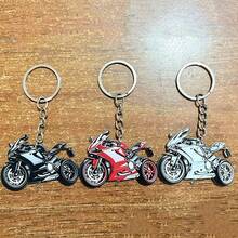 somoving 3pcs Motorcycle Design 2D Flat Acrylic Keychains, Non-3D, 0.3cm Thick, Durable Clear Printing, Cute Motorcycle Pendant, Fashionable Handbag Charm, Car Key Ring, Creative Gift For Riders And Motorcycle Enthusiasts - Multicolor - View 8