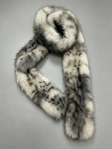 Women's Leopard Print Scarf, Fashionable Neck Scarf And Collar Style Winter Accessory, Long Animal Pattern Shawl, Suitable For Autumn/Winter Outfits, Soft Touch Layering Piece, Applicable For Daily Wear, Street Style, Travel, Holidays, Parties, Gifts And Cold Weather Styling - Multicolor - View 8
