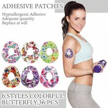 1 Set - 2/6/18pcs G7 Adhesive Patches, 5 Exquisite Butterfly Designs, Waterproof Breathable Latex-Free, Blood Glucose Monitor Cover Sensor Sticker Accessories - View 1