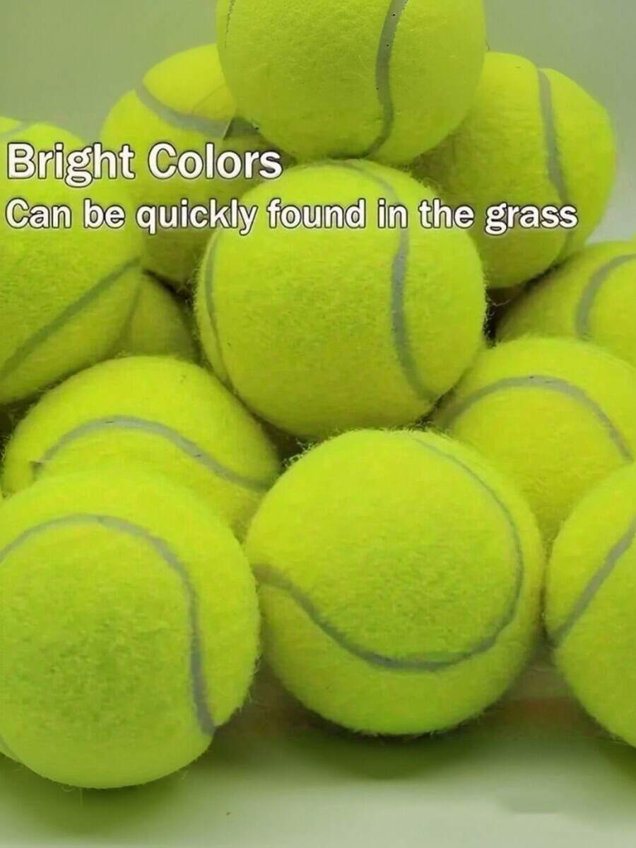 Tennis Training Balls, 6/12/20pcs, High Elasticity, Suitable For Beginners Tennis Practice, Also Can Be Used As Pet Dog Sports Balls - Green - View 1