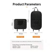 1pc Car Seat Back Anti-Kick Pad Protective Pad Car Interior Anti-Dirty Protective Pad Rear Storage Pad - A - View 8
