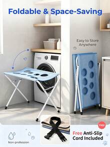 1pc Foldable Metal Pet Bath Rack, 80kg Load Capacity, Non-Slip Cat & Dog Grooming Bath Stand, Portable & Stable Large Cat & Dog Shower Rack, Suitable For Pet Grooming And Cleaning Supplies - Multicolor - View 3