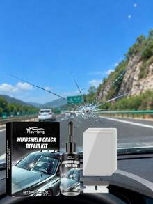 rayhong Glass Crack Repair Kit, Car Windshield Crack & Scratch Repair Adhesive, Fast Penetration Into Glass Cracks, Repairs Glass Surface In Short Time, Restores Clarity, Gift For Family And Friends - A - View 2