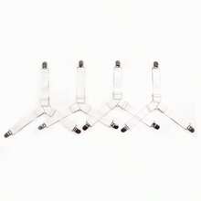 4pcs Black, White Adjustable Elastic Bed Sheets With Transparent Clips - Non-Slip, Easy To Clean Nylon Fasteners For Securing Bedding And Sofa Cushions - Multicolor - View 11