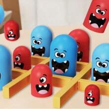 Boys & Girls Early Education Thinking Training Desktop Game, Fun Stick Pulling Ball Drop Balance Challenge Tower, Creative Layered Cup Cartoon Tic Tac Toe, Indoor Home Parent-Child 2-Player/Multi-Player Competitive Stress Relief Educational Toy - Multicolor - View 12