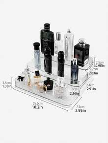 1 buah Rak Display Bertingkat Akrilik, Rak Display Trapesium 3 Tingkat, Rak Penyimpanan & Display Rumah untuk Perhiasan, Kosmetik, Rak Display Penyimpanan Multi-Lapisan Transparan, Rak Kue, Rak Parfum - MultiWarna - View 9