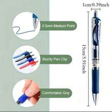 12pcs/Set Random Neutral Pens, Retractable Design, Multiple Patterns, Minimalist Printed Pens, Suitable For Weddings, Parties, Daily Use, Gifts, Perfect Valentine's Day Gift For Friends And Family - A - View 11