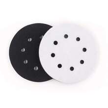 2pcs 5 Inch 8-Hole Wax Polishing Pad Buffer, Flocked Self-Adhesive Protective Soft Pad, Round Disc Wet/Dry Sandpaper Polishing Soft Pad - 2Pcs 5inch 8 Holes - View 1