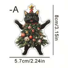 1pc Christmas Tree Kitten Christmas Pendant Suitable For Keychain, Bag, Car Rearview Mirror, Backpack Charm, New Christmas Black Cat White Cat Christmas Tree Children's Gift Keychain Pendant Backpack Key Ring Charm - Multi-color - View 8