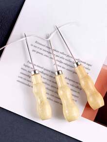 أداة ثقب الشموع DIY ذات ثقب دائري مخروطي، مثقاب يدوي كروشيه مع قالب سيليكون، أداة مساعدة عملية صغيرة لثقب الشموع من الخشب - تتوفر عدة موديلات - مشاهدة 2