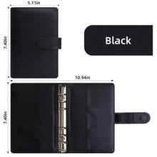 1pc A6 Premium PU Leather Budget Planner, Cash Envelope Style Loose-Leaf Notebook, Personal & Family Financial Budget Management, Multiple Colors Available! High-End Leather Cover With Magnetic Clasp, 6-Hole Loose-Leaf Ring For Flexible Page Addition/Removal, Side Multi-Card Slot Design, Paired With Zipper Cash Envelopes For Convenient Cash, Receipt & Bill Organization. Compact & Portable Size To Help You Manage Income & Expenses - Multicolor - View 12