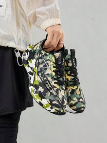 Chaussures de course pour femmes, tige en tissu minimaliste, semelle EVA haute élasticité, unisexe, chaussures de tennis de sport pour un usage quotidien décontracté - Vert armée - Voir 11