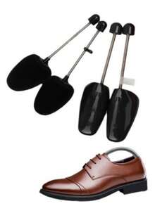 QKC 1 Pair Shoe Shapers Anti-Wrinkle Shoe Trees, Suitable For Leather Shoes, Sneakers Anti-Deformation Shoe Trees - Black - View 5