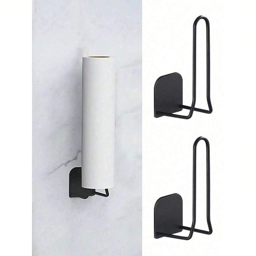 Tempat Tisu Gantung Dinding, Rak Penyimpanan Kamar Mandi, Tempat Spons Stainless Steel, Tempat Plastik Pembungkus Gantung Dinding, Aksesori Wastafel Dapur, Cocok Untuk Dapur, Kamar Mandi, Toilet, Ruang Tamu - MultiWarna - View 1