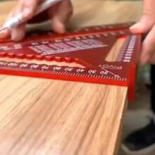 Regla cuadrada de aluminio de precisión - Regla triangular para carpintería, adecuada para carpintería, proyectos DIY, decoración del hogar y diseño, herramienta de medición, herramienta de carpintería, perfecta para entusiastas del DIY, herramienta de decoración del hogar, regla ligera - A - Ver 13