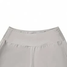 LI-NING 女款快乾反光短褲 AKSW120，高腰防磨跑步與戶外訓練透氣下著 - 地質灰 - 查看 5