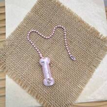 You Can Make Your Own White Diamond Letter Car Rearview Mirror Hanger. It Features A Silver Bead Chain Design, With An Elegant Shiny Cream Texture. It Can Be Easily Hung On The Car's Rearview Mirror And Is A Charming Interior Decoration For Your Car. - Letter Pendant - View 11