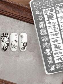 Girl's Heart Nail Art Stamping Plates, Butterfly Fairy Swan Unicorn Patterns, Ethereal And Beautiful Floral Designs, Even Printing, Reusable, Nail Art Essential, Clear Printing, Nail Art Tool Accessories, Nail Art Stamping Templates - Multicolor - View 3